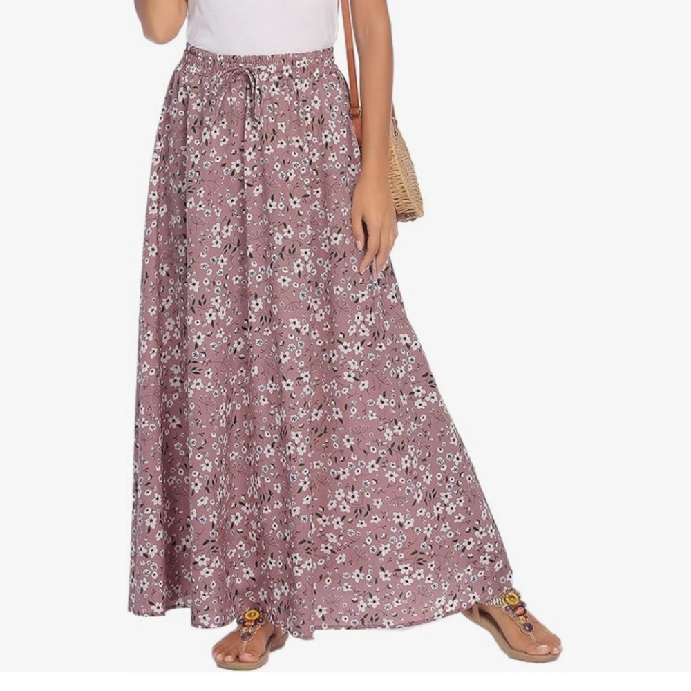 Blue time flower skirt